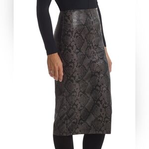 Commando Faux Leather Animal Midi Skirt – Size M (NWT)